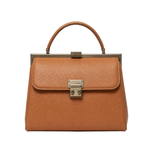 Sell My Handbag INC Elegant Brown Leather Handbag with Lock