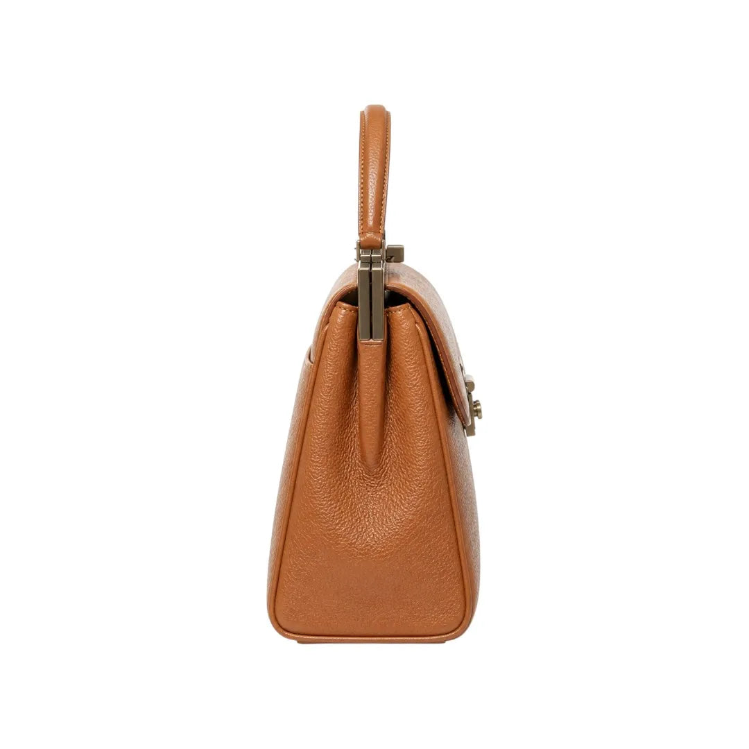 Sell My Handbag INC Elegant Brown Leather Handbag with Lock