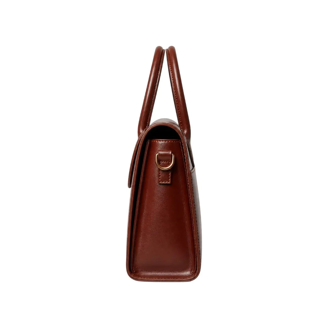 Sell My Handbag INC Premium Leather Top Handle Purse Brown (M)