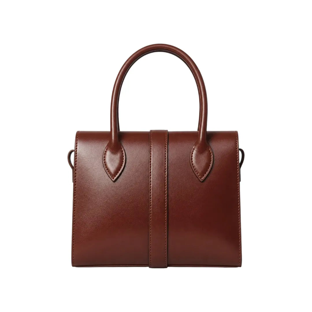 Sell My Handbag INC Premium Leather Top Handle Purse Brown (M)